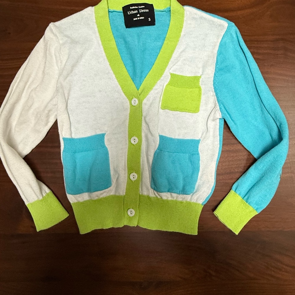 Colorful kids cardigan size small